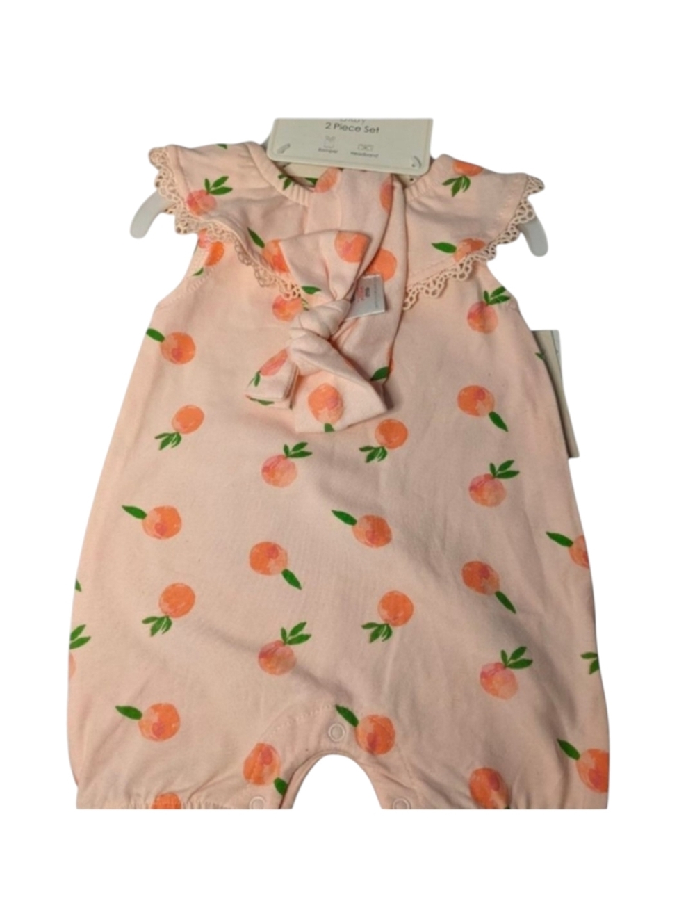 Catherine Malandrino Baby 2 Piece Set Romper & Headba…